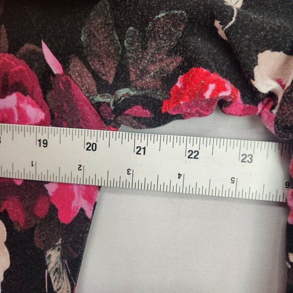 Torrid Plus Sz 2X Super Soft Dark Floral Midi Sweetheart Skater Dress Jersey - Picture 3 of 9